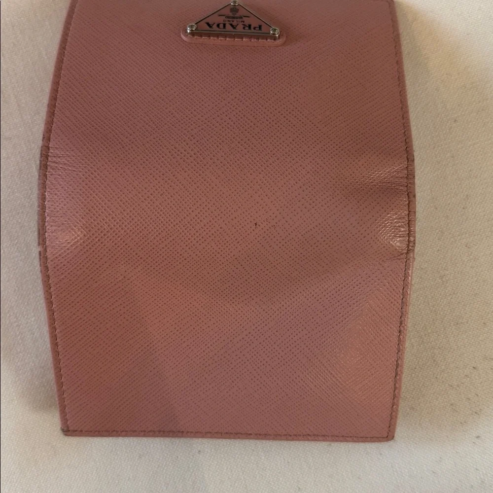 Prada Pink Saffiano Leather Wallet